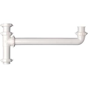 Plumb Pak 122TTWK End Outlet Continuous Waste Direct Connect or Slip, 1.5 x 16 Inch, White