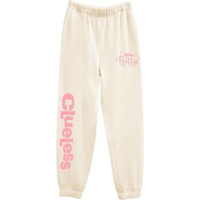 Ripple Junction Clueless Women's Sweatpants Total Betty Cinch Bottom Fleece Jogger w/Pockets Officially Licensed