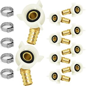 10 PCS 1/2" PEX Swivel Elbow Adapter, 90 Degree PEX Plumbing Elbow Fittings, 1/2" Pex Fittings x 1/2"Female NPT Crimp Adapters,NPSM RV PEX Fittings for RV Plumbing and RV Facuet