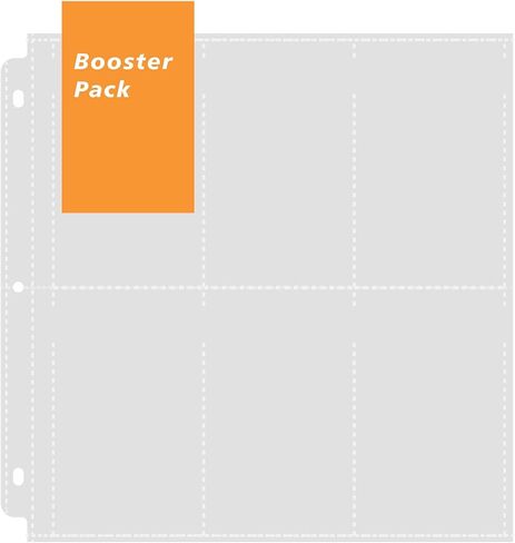 حافظة معززة، صفحة حماية مكونة من 6 جيوب متوافقة مع 3 حلقات، تناسب الحجم القياسي للرياضات MTG TCG Booster Packs Display Storage in Kuwait