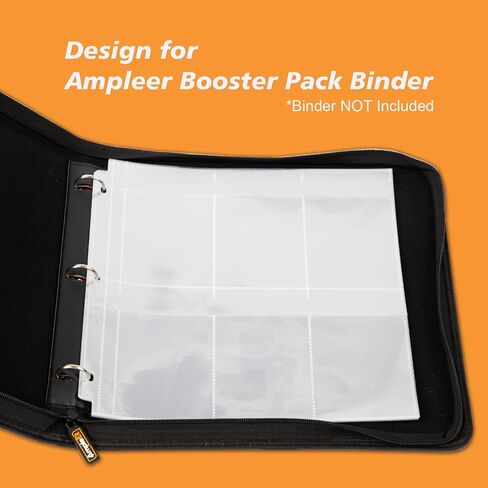 حافظة معززة، صفحة حماية مكونة من 6 جيوب متوافقة مع 3 حلقات، تناسب الحجم القياسي للرياضات MTG TCG Booster Packs Display Storage in Kuwait
