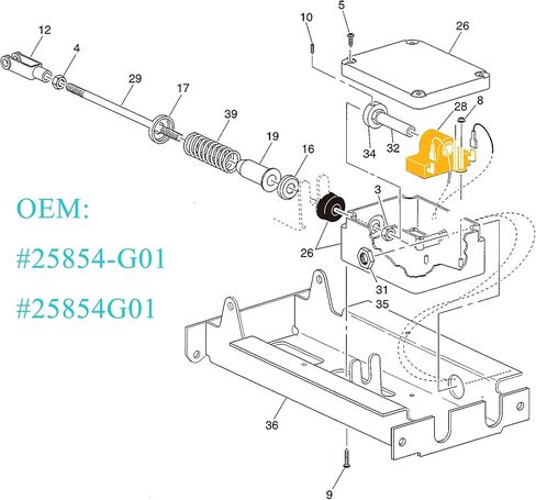 مستشعر الخانق الاستقرائي لعربة الجولف لـ EZGO Electric، 1994-Up DCS PDS عربة جولف كهربائية، OEM # 25854G01 in Kuwait