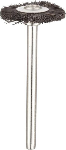 Weiler 26059 3/4" Diameter, 1/8" Stem Size, Stiff Hair Bristle Fill, Miniature Wheel Brush, Made in The USA (Pack of 144) in Saudi Arabia