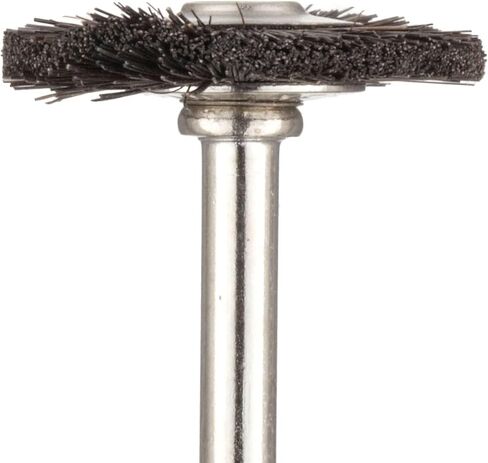 Weiler 26059 3/4" Diameter, 1/8" Stem Size, Stiff Hair Bristle Fill, Miniature Wheel Brush, Made in The USA (Pack of 144) in Saudi Arabia