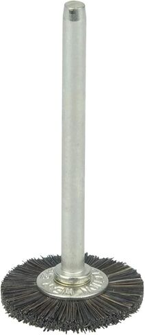 Weiler 26059 3/4" Diameter, 1/8" Stem Size, Stiff Hair Bristle Fill, Miniature Wheel Brush, Made in The USA (Pack of 144) in Saudi Arabia