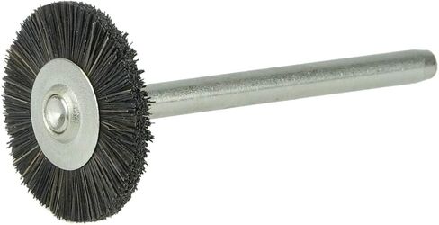 Weiler 26059 3/4" Diameter, 1/8" Stem Size, Stiff Hair Bristle Fill, Miniature Wheel Brush, Made in The USA (Pack of 144) in Saudi Arabia