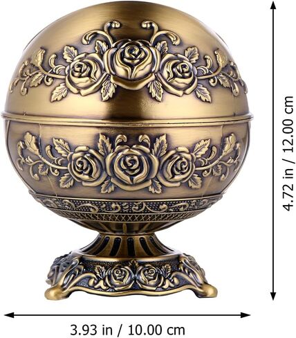 FRCOLOR 2 Pcs Vintage Windproof Ashtray with Lid Smoking Ash tray Holder Cigarettes Ashtray for Outdoors Indoors in Saudi Arabia