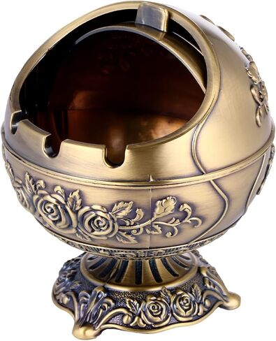 FRCOLOR 2 Pcs Vintage Windproof Ashtray with Lid Smoking Ash tray Holder Cigarettes Ashtray for Outdoors Indoors in Saudi Arabia