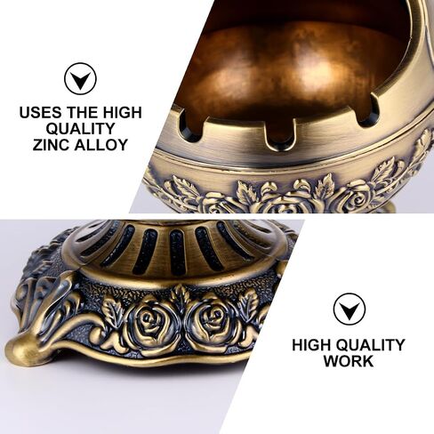 FRCOLOR 2 Pcs Vintage Windproof Ashtray with Lid Smoking Ash tray Holder Cigarettes Ashtray for Outdoors Indoors in Saudi Arabia