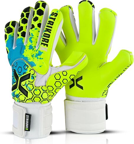 Wild Hawk Professional Goalie Gloves (Sizes 7-10) Pro Fingersaves & 4+3mm Contact Grip | High Performance Pro-Level Goalkeeper Gloves | Based in The USA in Saudi Arabia