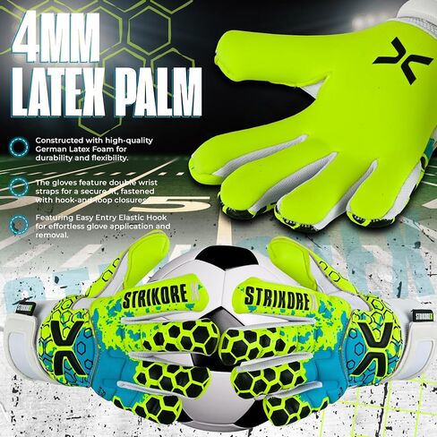 Wild Hawk Professional Goalie Gloves (Sizes 7-10) Pro Fingersaves & 4+3mm Contact Grip | High Performance Pro-Level Goalkeeper Gloves | Based in The USA in Saudi Arabia