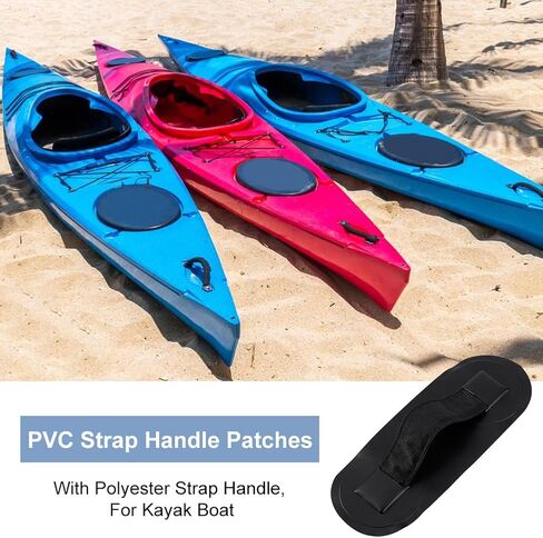 AHADERMAKER 2 pcs Strap Handle Patches PVC Strap Armrest for Inflatable Boat, Raft, Dinghy, Kayak, Canoe, Surfboard, Paddleboard, Paddle Board Strap Patch Grab Handle in Saudi Arabia