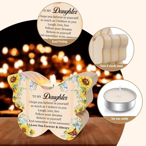 Daughter Birthday Gifts, Daughter Gifts from Mom, Gifts for Daughter, Birthday Gifts for Daughter Adult, Bonus Daughter Gifts, Daughter Gifts from Dad, Candle Holder in Saudi Arabia