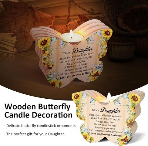 Daughter Birthday Gifts, Daughter Gifts from Mom, Gifts for Daughter, Birthday Gifts for Daughter Adult, Bonus Daughter Gifts, Daughter Gifts from Dad, Candle Holder in Saudi Arabia