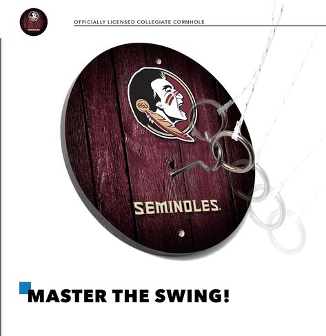 Wild Sports Solid Wood College Hook & Ring Toss Set with Direct Print HD Team Graphics – Easy Hang Hook and Ring Toss Target – Great Gift for Any NCAA Fan! in Kuwait