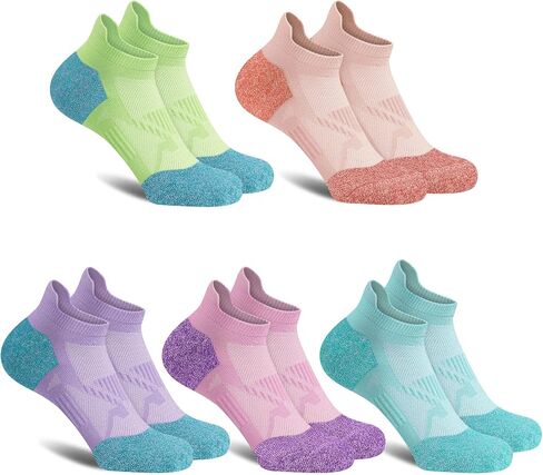 Gonii Ankle Socks Women Running Athletic Compression Cushioned No Show Socks 5-pairs in Saudi Arabia