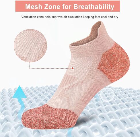 Gonii Ankle Socks Women Running Athletic Compression Cushioned No Show Socks 5-pairs in Saudi Arabia