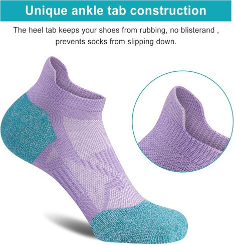 Gonii Ankle Socks Women Running Athletic Compression Cushioned No Show Socks 5-pairs in Saudi Arabia