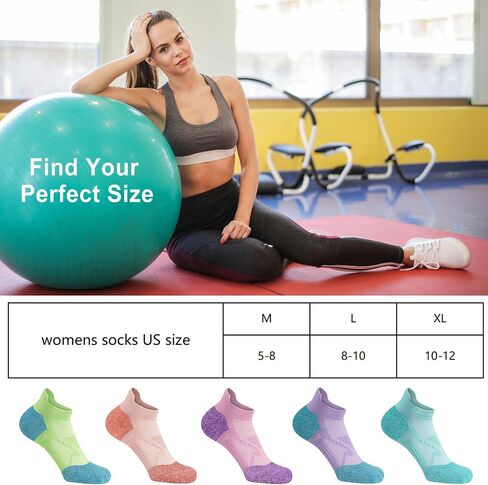 Gonii Ankle Socks Women Running Athletic Compression Cushioned No Show Socks 5-pairs in Saudi Arabia