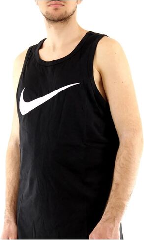 Nike Sportswear Men's Graphic Tank Top Sleeveless (Medium, Black/White Swoosh) in Saudi Arabia