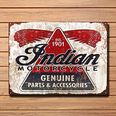 Tin Sign Indian Motorcycles Est 1901 8x12 Inch Metal Tin Sign Decoration Iron Painting Metal Decorative Wall Art in Saudi Arabia