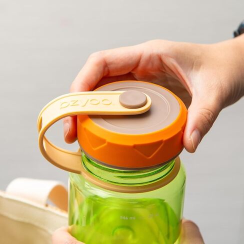 زجاجة مياه هيدروبوب بسعة 36oz من bzyoo مع حزام - مقاومة للتسرب، قياس تتبع كمية الترطيب، فم واسع للثلج. مثالي للصالة الرياضية والسفر والخارج - اللون أخضر in Saudi Arabia