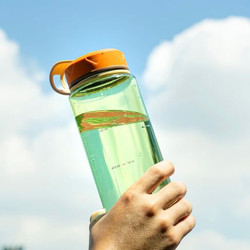 زجاجة مياه هيدروبوب بسعة 36oz من bzyoo مع حزام - مقاومة للتسرب، قياس تتبع كمية الترطيب، فم واسع للثلج. مثالي للصالة الرياضية والسفر والخارج - اللون أخضر in Saudi Arabia