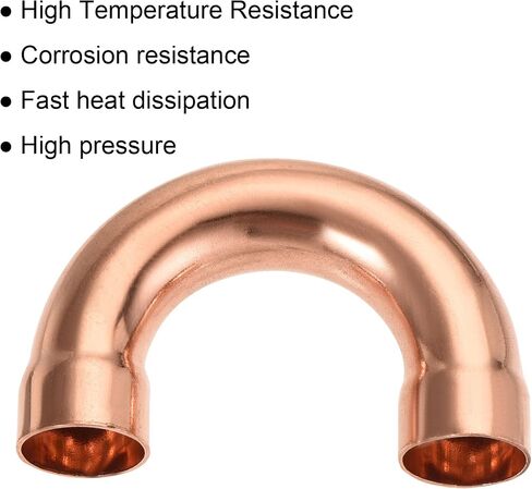 وصلة كوع ملحومة من MECCANIXITY بزاوية 180 درجة من النحاس، معرف 3/4 بوصة لتبريد HVAC in Saudi Arabia