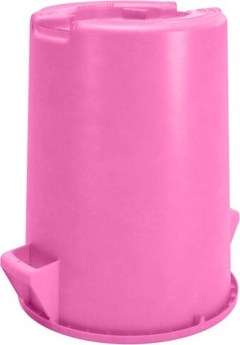 Carlisle FoodService Products Bronco Bright Pink 32 Gallon Round Waste Bin Trash Container - 84103226 - Pack of 4 in Saudi Arabia