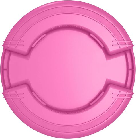 Carlisle FoodService Products Bronco Bright Pink 32 Gallon Round Waste Bin Trash Container - 84103226 - Pack of 4 in Saudi Arabia