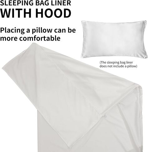Sleeping Bag Liner for Warm Weather Seasons with Carry Bag - Protable,Lightweight and Skin-Friendly Sleeping Bag for Camping,Hiking and Backpacking. in Saudi Arabia