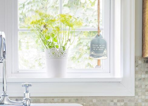 Hear The Waves Be at Peace Ocean Blue 4.5 inch Ceramic Stoneware Decorative Bell in Kuwait