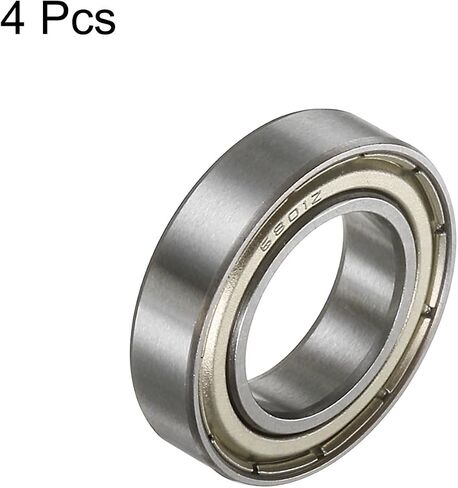 HARFINGTON 4pcs 6801ZZ Deep Groove Ball Bearings 12mm Bore 21mm OD 5mm Thick Chrome Steel ABEC5 Double Shielded Bearing for Motors Pumps Conveyors in Saudi Arabia