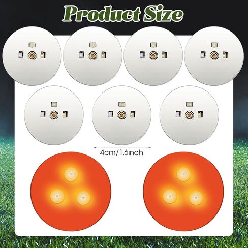 Patelai Disc Golf Lights Disc Golf Flat LED Circular Glow Flat Light Disc Golf Accessories for Dark Night Disc Golf Men Women, 1.6 Inches(24 Pcs) in Saudi Arabia