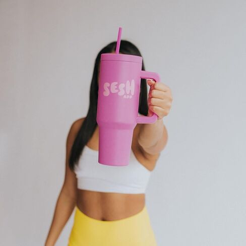 Sesh Fitness Tumbler (Pink) in Saudi Arabia