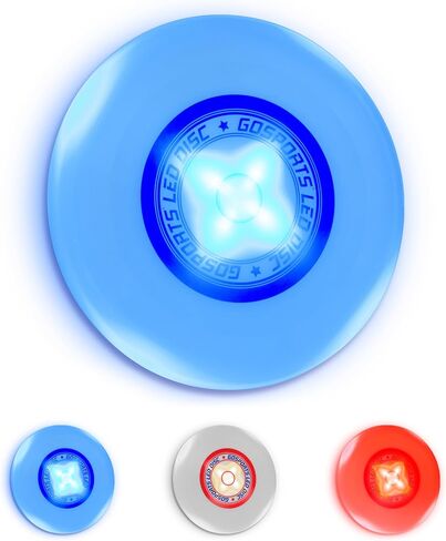 GoSports Ultimate Light Up Flying Disc - 175 Grams with 4 LEDs - Multi, Red, or Blue in Saudi Arabia