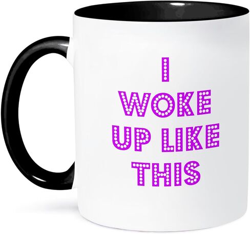 3dRose I Woke Up Like This Mug, 11 oz, Black in Saudi Arabia