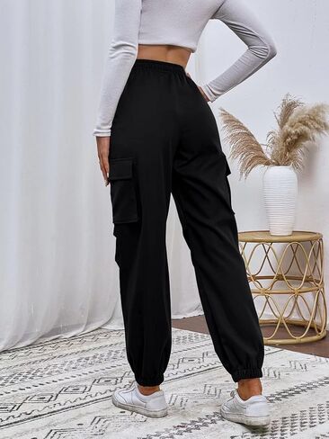 SOLY HUX Women's Drawstring High Waist Joggers Casual Outdoor Hiking Cargo Pants in Saudi Arabia