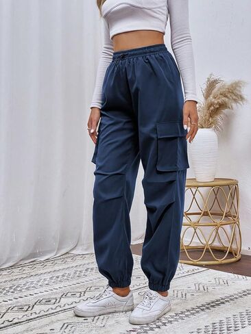 SOLY HUX Women's Drawstring High Waist Joggers Casual Outdoor Hiking Cargo Pants in Saudi Arabia