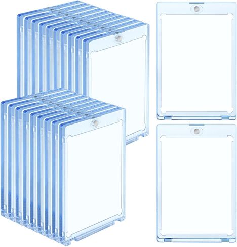 20 قطعة من حاملات البطاقات المغناطيسية، حافظة بطاقات تجارية مغناطيسية شفافة 35 بت، حامل بطاقات من الأكريليك الصلب، واقي بطاقة لبطاقة الألعاب الرياضية، مناسب للبطاقة القياسية in Kuwait