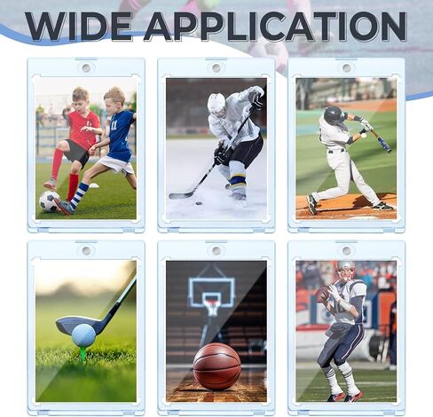 20 قطعة من حاملات البطاقات المغناطيسية، حافظة بطاقات تجارية مغناطيسية شفافة 35 بت، حامل بطاقات من الأكريليك الصلب، واقي بطاقة لبطاقة الألعاب الرياضية، مناسب للبطاقة القياسية in Kuwait