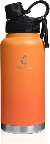 Stainless Steel Insulated Water Bottle with Straw Lid Dustproof and Leakproof 24/32/40/64 Oz, Hot Cold 24 Hours, Dishwasher Safe and Sweat Free-40 oz Grey in Saudi Arabia