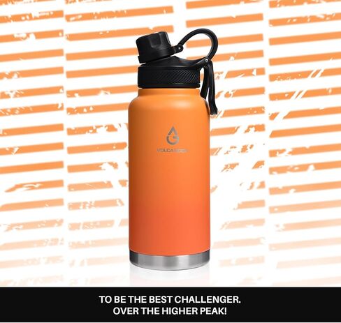 Stainless Steel Insulated Water Bottle with Straw Lid Dustproof and Leakproof 24/32/40/64 Oz, Hot Cold 24 Hours, Dishwasher Safe and Sweat Free-40 oz Grey in Saudi Arabia