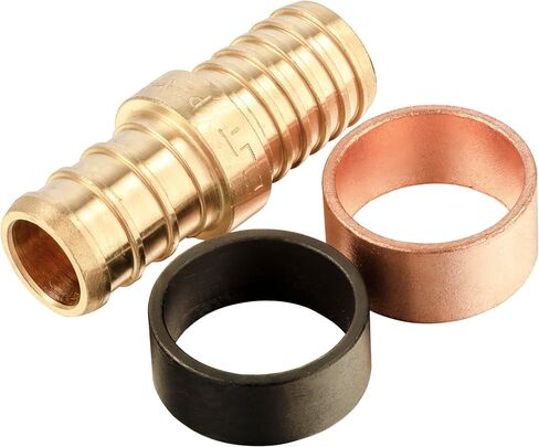 (عبوة من 5) EFIELD 1/2" Pex X 1/2" وصلات تجعيد نحاسية من البولي بوتيلين مع 10 حلقات لتوصيل أنابيب Pex وPB in Saudi Arabia