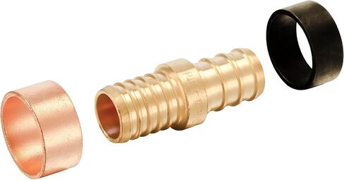 (عبوة من 5) EFIELD 1/2" Pex X 1/2" وصلات تجعيد نحاسية من البولي بوتيلين مع 10 حلقات لتوصيل أنابيب Pex وPB in Saudi Arabia