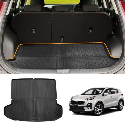 Sze Cargo Liner لكيا كرنفال 2022-2023 جميع الأحوال الجوية البضائع حصيرة TPE جذع حصيرة لكيا كرنفال اكسسوارات للماء مقاومة للبقع الجذع بطانة in Saudi Arabia
