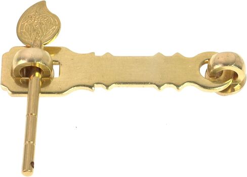 قفل نحاسي عتيق بمشبك على الطراز الصيني مع مسمار قفل لباب الخزانة صندوق خشبي وحقيبة عرض (ذهبي 4.16 بوصة) in Kuwait