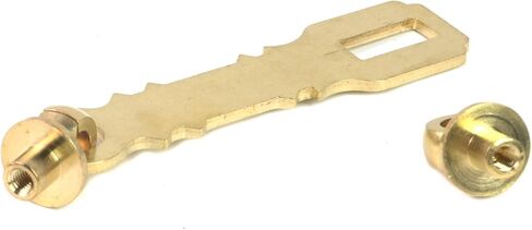 قفل نحاسي عتيق بمشبك على الطراز الصيني مع مسمار قفل لباب الخزانة صندوق خشبي وحقيبة عرض (ذهبي 4.16 بوصة) in Kuwait