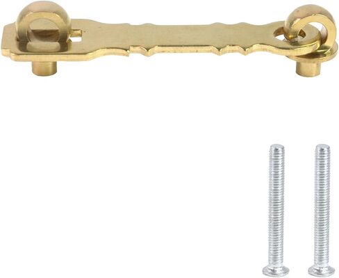 قفل نحاسي عتيق بمشبك على الطراز الصيني مع مسمار قفل لباب الخزانة صندوق خشبي وحقيبة عرض (ذهبي 4.16 بوصة) in Kuwait