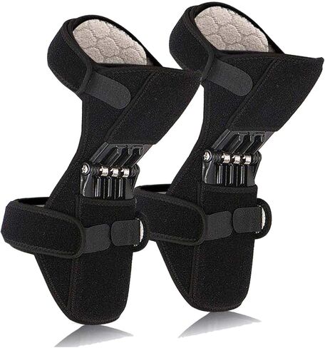 Power Knee Stabilizer Pads Knee Booster Brace Powerknee Brace Joint Support with 4 Springs, Protective Booster Gear Patella Support Preventing Excessive Knee Flexion Osteoarthritis Squat Exercising in Saudi Arabia